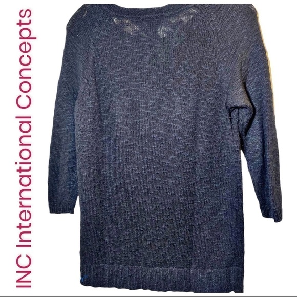 INC International Concepts Lightweight Graphic “Kisses” Sweater, Size Medium - Picture 5 of 6